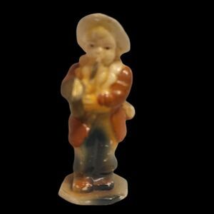 RARE Louis Marx & Co 1960s Plastic Boy Playing Saxophone 3" Figure Man
